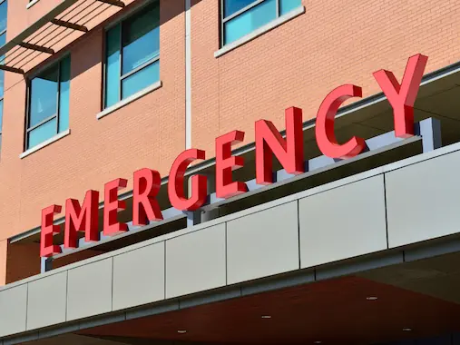 A picture of a hospital emergency room used to highlight the potential for an injury, medical issue or death leading to the loss of an HVAC qualifier or licensed air conditioning contractor.